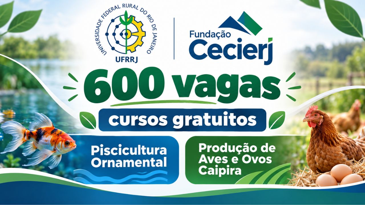 O Qualifica Rural 2026 abriu 600 vagas em cursos gratuitos voltados ao setor rural. As inscrições pela internet seguem até 1º de outubro.