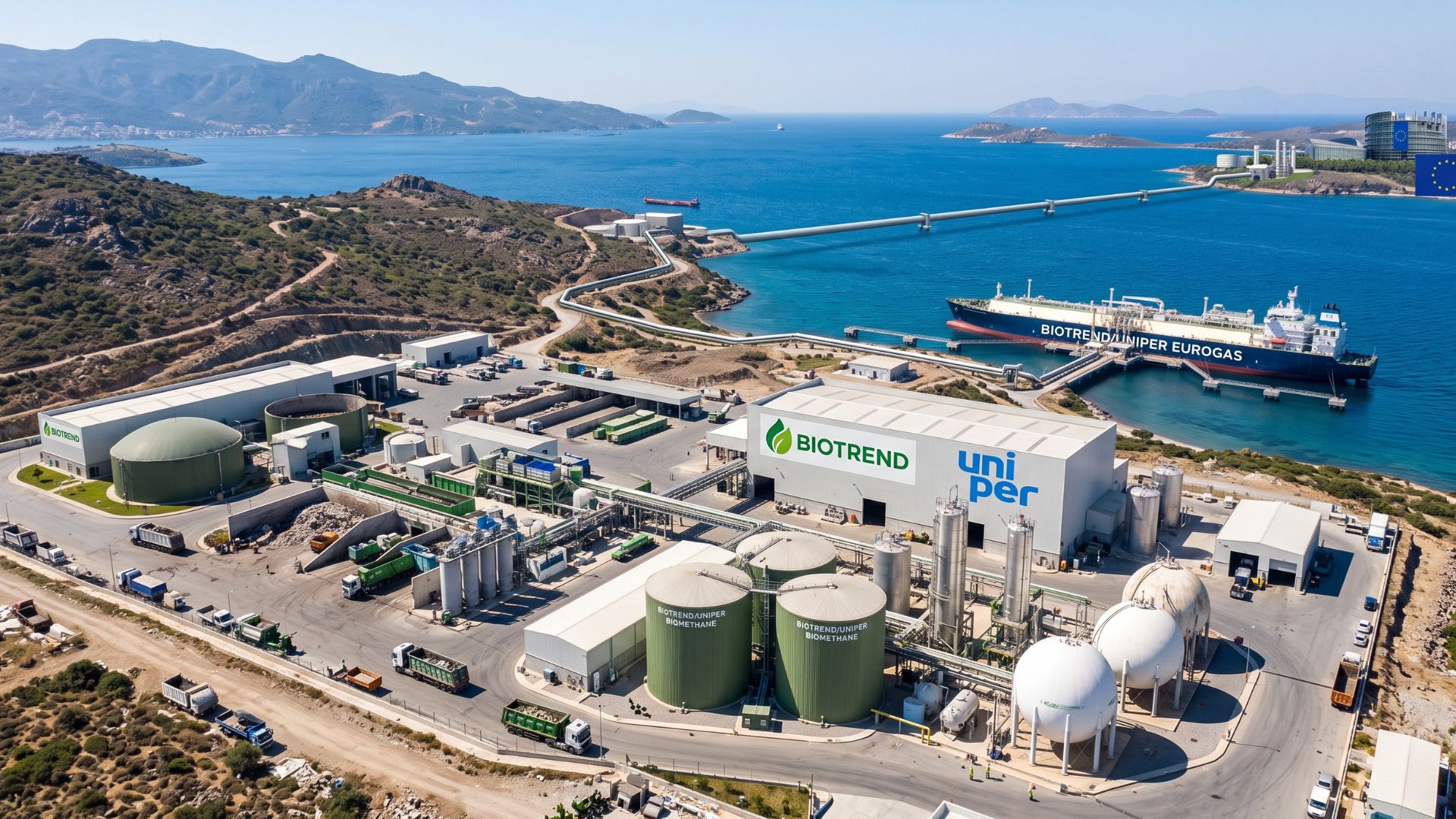 Biotrend e Uniper estudam transformar resíduos em 1,4 TWh de biometano por ano e enviar o gás renovável da Turquia para a União Europeia.