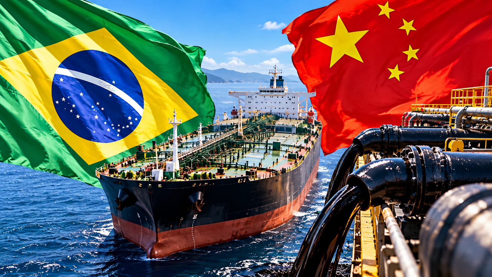 China compra US$ 21,8 bilhões em petróleo brasileiro, eleva importações em 49% e coloca o Brasil à frente da Arábia Saudita em 2026.