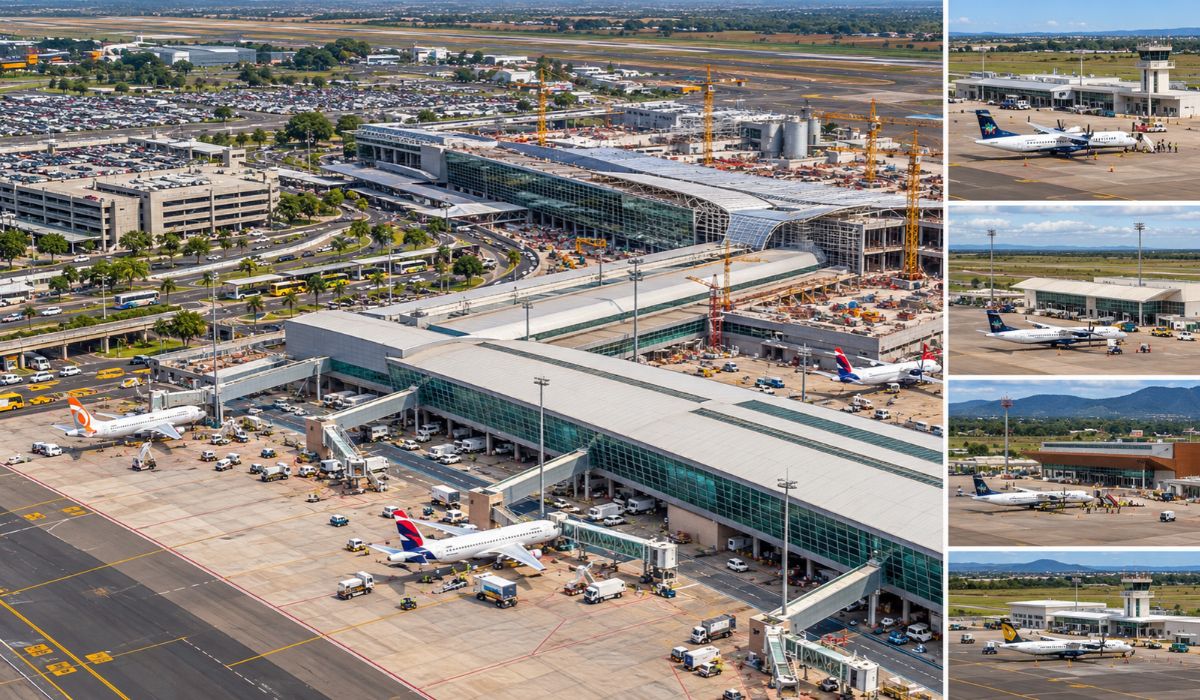 Aeroporto de Brasília e mais 10 terminais terão R$ 2,06 bilhões em investimentos, com novo terminal internacional e leilão em dezembro. - Imagem: Ilustrativa via I.A
