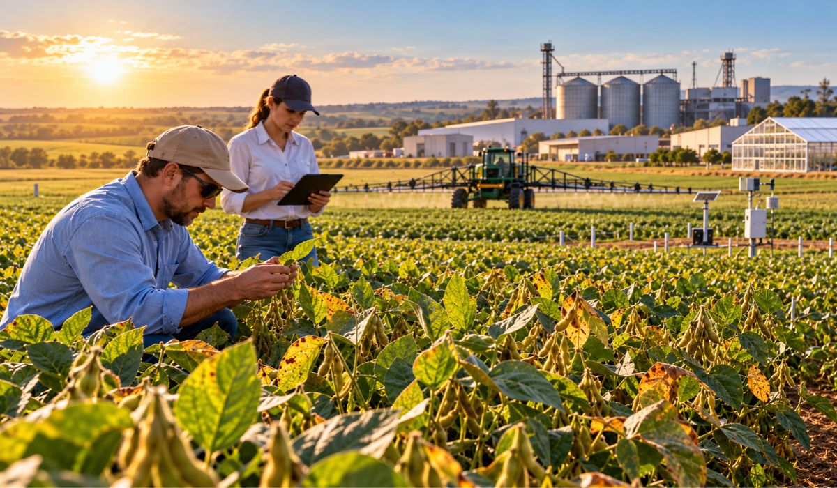 Yara investe R$ 190 milhões no Brasil, prepara 10 novos produtos e testa tecnologia para ajudar a soja a enfrentar calor e estresse. - Imagem: Ilustrativa via I.A