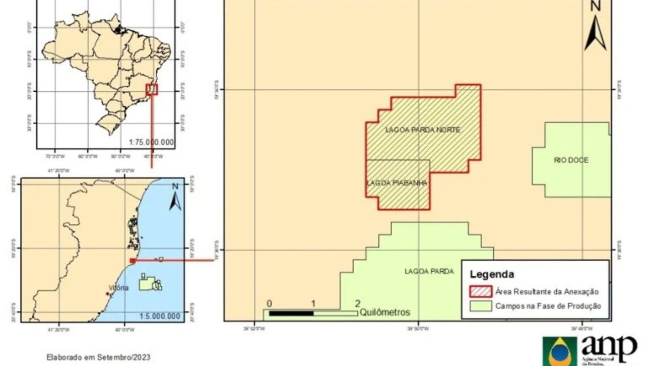 Lagoa Parda Sul possui 1,73 km² e começou a produzir petróleo em 1981