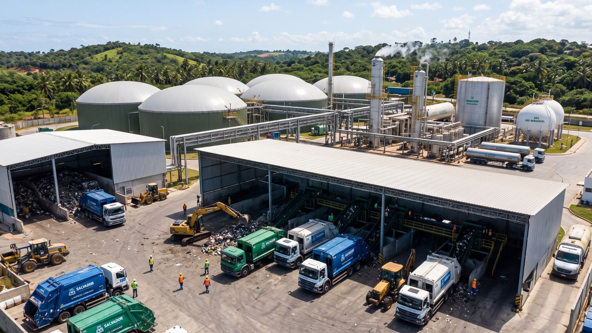 Lixo de Salvador vai alimentar uma usina de R$ 303,7 milhões que transforma resíduos em gás renovável