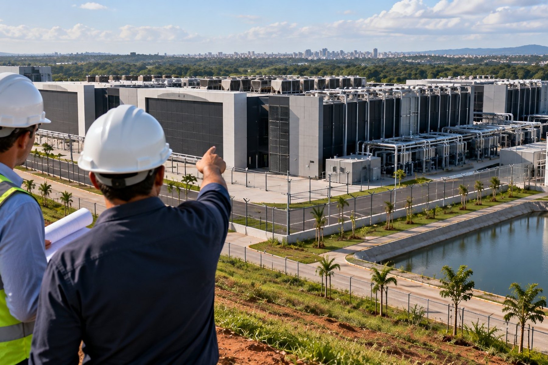 Projeto de data centers de US$ 9 bilhões é apresentado para o Brasil. Entenda as dúvidas sobre água, energia e empregos.